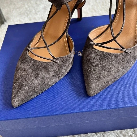 Aquazzura Belgravia suede heels - Picture 8 of 15
